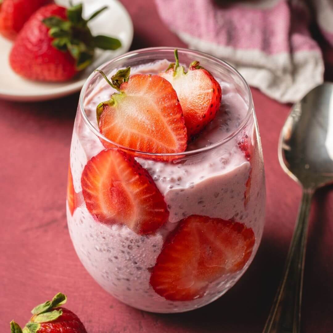 Strawberry Chia Seed Pudding